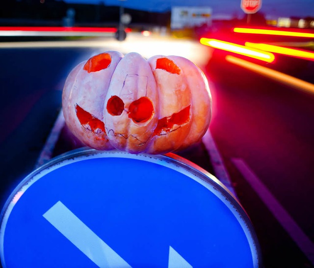 Halloween lsst gren - an der Ortsau...enber der Katzenberg-Tunnel Baustelle  | Foto: Birgit-Cathrin Duval, Birgit-Cathrin Duval