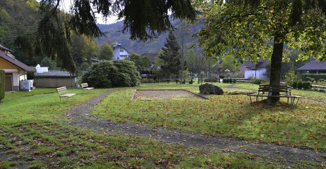 Der hbsche Park in Wembach soll noch schner werden.  | Foto: paul berger
