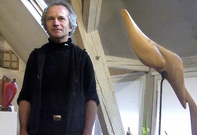 Jacques Millet in seiner Galerie in Bickensohl  | Foto: paul klock