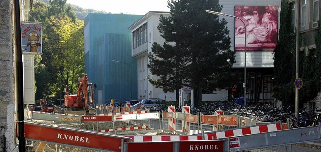 Baustelle Baumgartnerstrae-: Die Leit...aenarbeiten auf dieser Seite folgen.   | Foto: Nikolaus Trenz