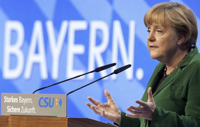 Merkel auf dem  CSU-Parteitag  | Foto: dapd