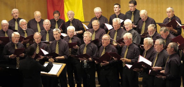 In Bestform zeigte sich der Mnnergesa...dschaft&#8220; beim Jubilumskonzert.   | Foto: D. Philipp