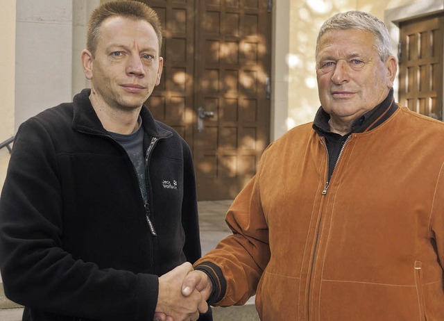 Karl-Heinz Blank (r.) von der Neuenbur...r Patrik&#8220; ins Leben gerufen hat.  | Foto: Alexander Anlicker