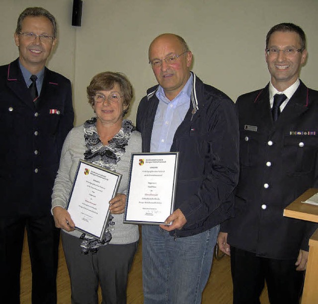 Ehrungen bei der Eschbacher Feuerwehr ...sfeuerwehrmeister  Markus  Riesterer.   | Foto: Ingeborg Grziwa