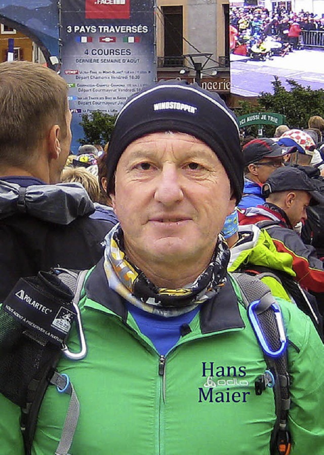 Hans Maier am Start in Chamonix  | Foto: Horst Dauenhauer