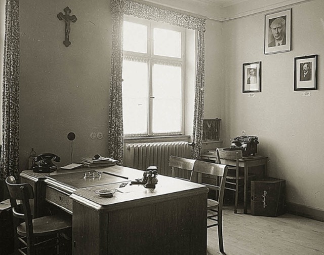 Das Zimmer des Brgermeisters im Jahr 1952  | Foto: Repro: Klaus Kurz