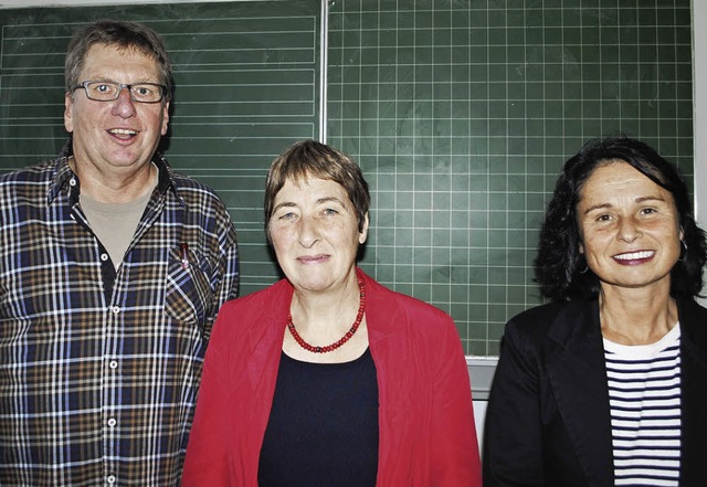 Von links: GEW-Kreisvorsitzender Horst...oritz und Bezirksvorsitzende Uta Adam   | Foto: robert Ullmann