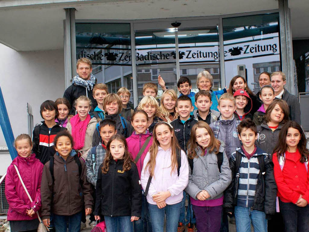 Die Klasse 4b der Johann-von-Landeck-Schule Bad Krozingen mit ihrer Lehrerin Frau Agnes Leukhardt