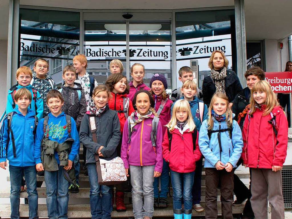 Die Klasse 4 der Schlchttal-Schule aus hlingen-Birkendorf mit ihrer Lehrerin Frau Stefanie Norheimer