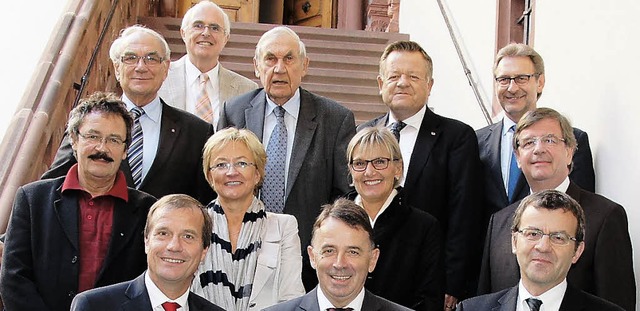 Der Vorstand des Oberrheinrates wurde ...n Franco Mazzi (vorne rechts) begrt.  | Foto: Valentin Zumsteg