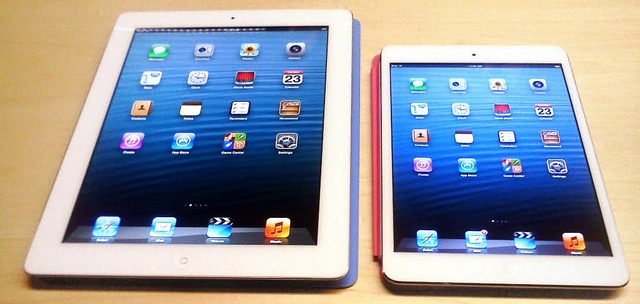 Das iPad der 4. Generation und das iPa...ildschirmdiagonale. Ob&#8217;s reicht?  | Foto: dpa