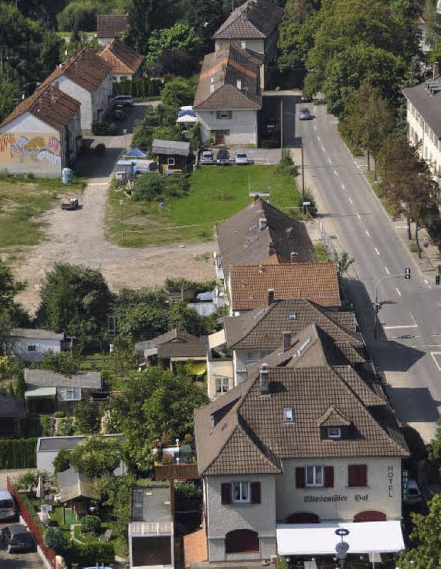 Die alte Wohnanlage Dammstrae (obere ... durch komplett neue Huser ersetzen.   | Foto: Daniel Gramespacher