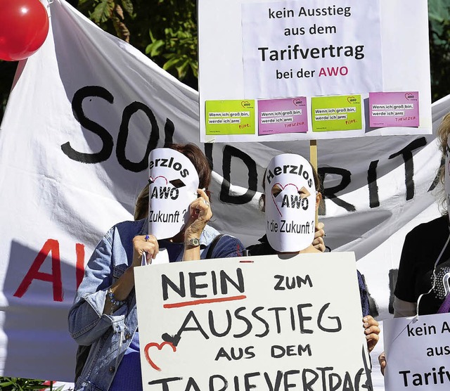 Demo gegen die AWO-Plne Mitte September   | Foto: Ingo Schneider