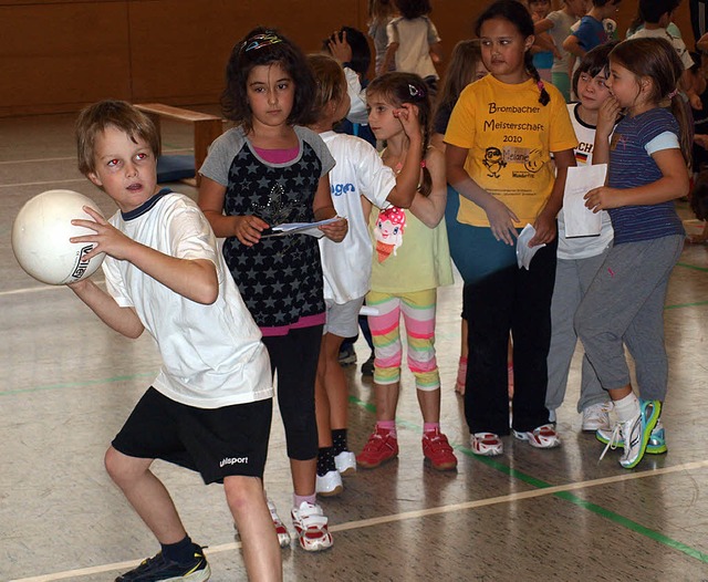 Mit Begeisterung waren die Kinder beim... Sdbadischen Handballverbandes dabei.  | Foto: Paul Schleer