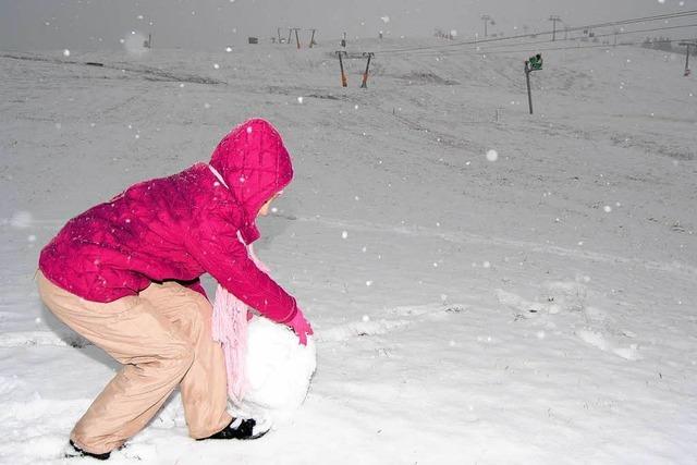 Wintereinbruch: Erster Schnee auf dem Feldberg
