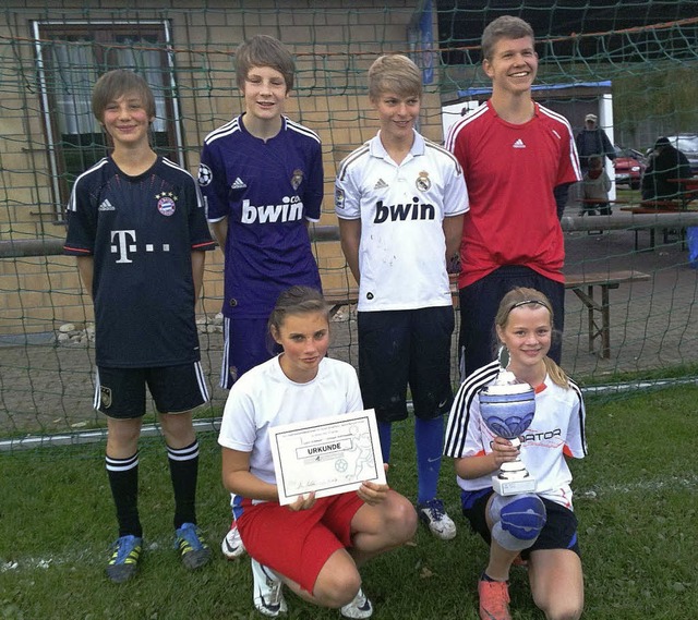 Die Siegermannschaft aus Schnau/Todtnau beim Konfirmandenfuball-Turnier.   | Foto: Privat