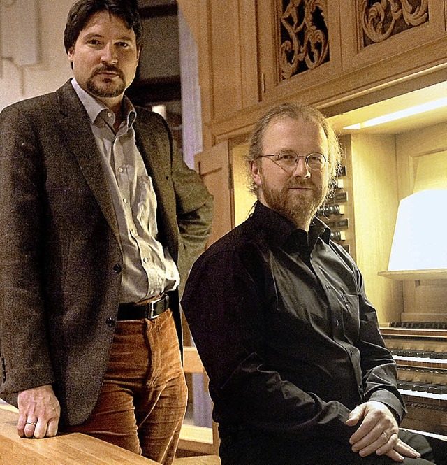 Komponist und  Interpret: Johannes Menke (links) und Roman Laub   | Foto: Matthias Weber