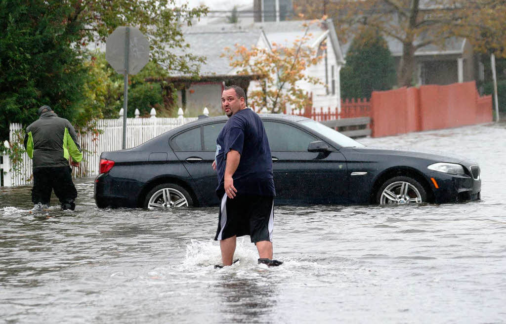 Wasser und Sturm: Sandy sorgt an US-Ostkste fr Chaos.