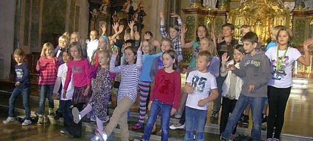 Der  Kinderchor St. Mrgen traf sich i...chmittag mit Kantorin Priska Schner.   | Foto: Privat