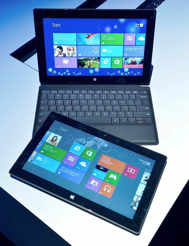 Kaum auf dem Markt schon luft eine Patentklage: Windows 8 und das Kacheldesign.  | Foto: dpa