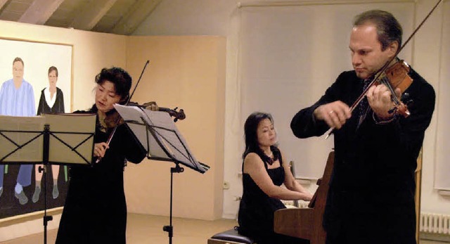Die Geiger Kaoru Yamamoto und Markus K...t der diesjhrigen Kammermusikfreizeit  | Foto: Karin Stckl-Steinebrunner