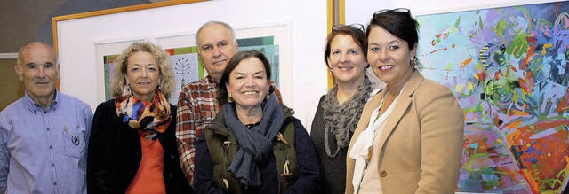Sie bereiten die Ausstellung im Brger...a Spinner, Angela Gwinner (von links).  | Foto: herbert birkle