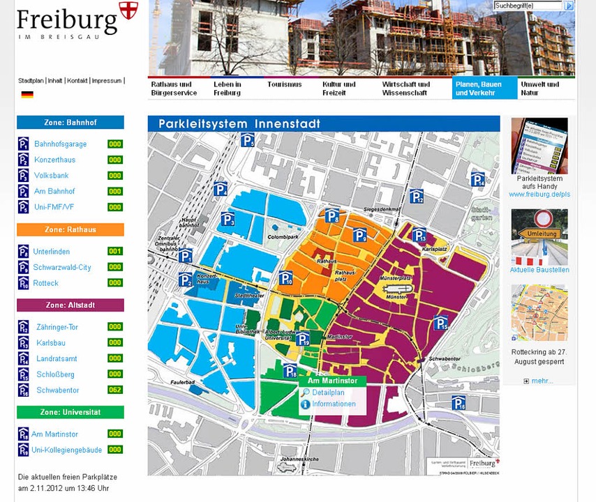 Staus in der Freiburger Innenstadt – City meiden  Freiburg  Badische