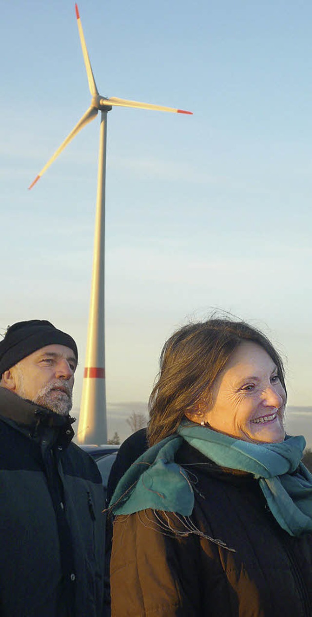 BLHV-Prsident Werner Rpple und Regie...chten die Windkraftanlagen in Freiamt.  | Foto: Privat