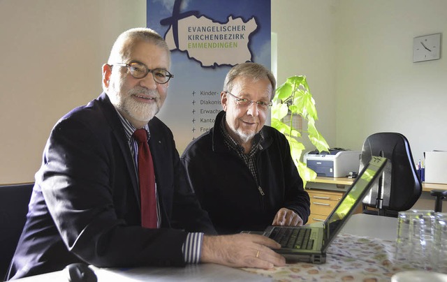 Bieten im Internet Hilfe in Krisensitu...h Schneider (links) und Klaus Broys.   | Foto: Gerhard Walser
