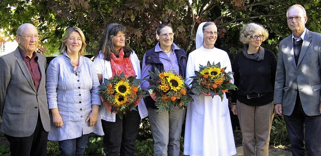 Sonnenblumen gab&#8217;s als kleinen Dank fr lange Schaffenszeit.  | Foto: ZVG