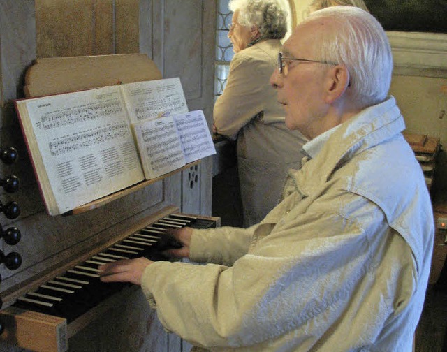 Seit seinem 14. Lebensjahr spielt Max ...agmorgen-Gottesdienstgemeinde&#8220;.   | Foto: Monika Rombach