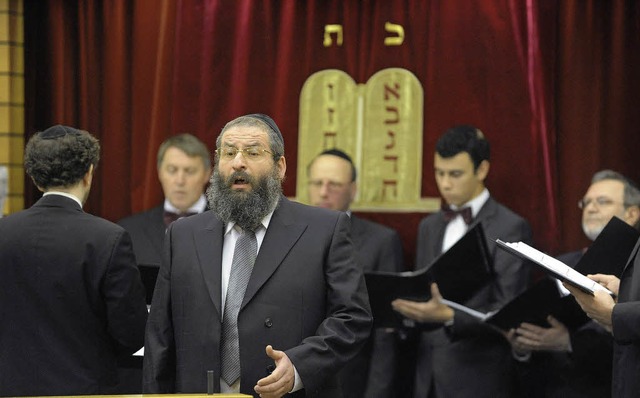 Der Chor der Basler Synagoge begleitete den Festakt.  | Foto: Rita Eggstein