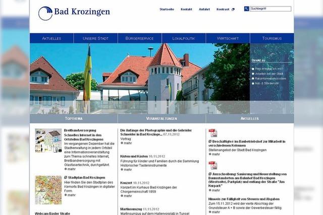 Neuer Internetauftritt der Stadt Bad Krozingen