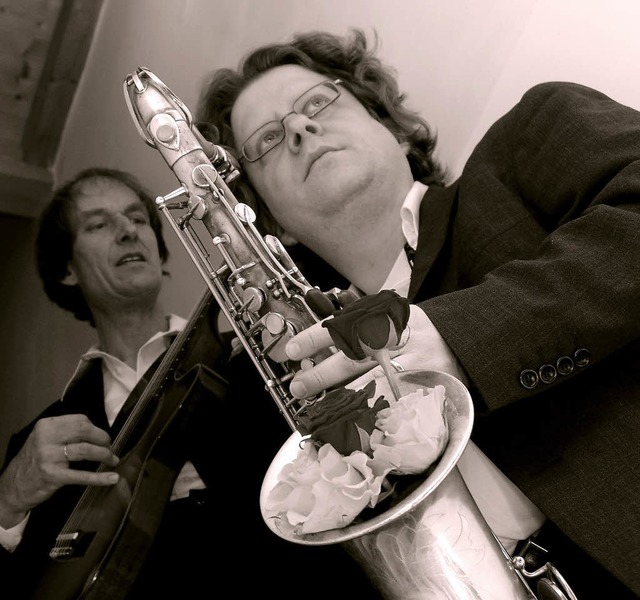 Gitarrist Anselm Knig, Saxophonist Beat Riggenbach   | Foto: Privat