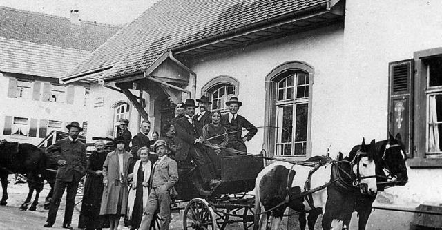 Das Gasthaus &#8222;Ochsen&#8220; in Tegernau auf einem Foto von  1934   | Foto: privat