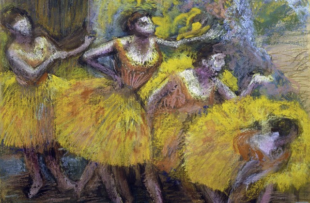 Dieses Gemlde von Degas heit &#8222;Tnzerinnen in gelben Rcken&#8220;   | Foto: bz