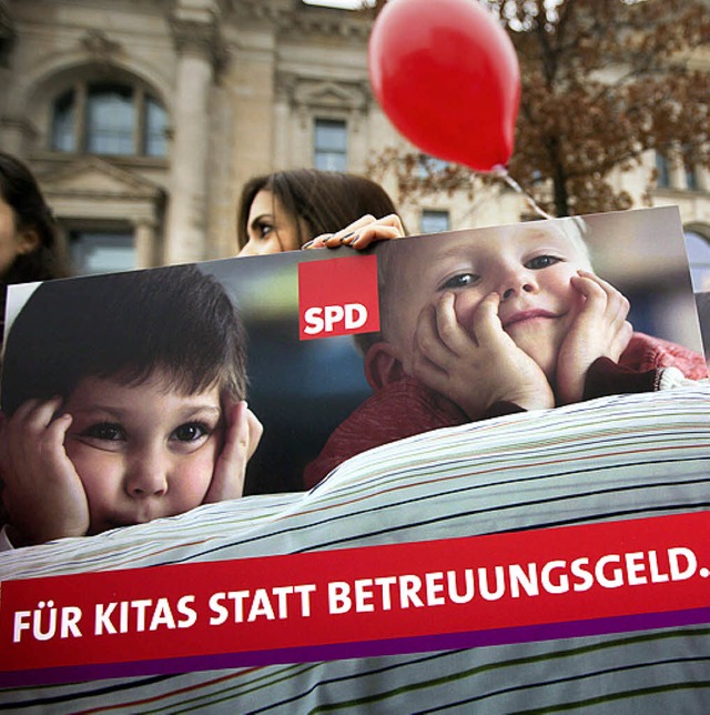 Heute ist die SPD gegen das Betreuungs...war sie noch nicht ganz so abgeneigt.   | Foto: dpa
