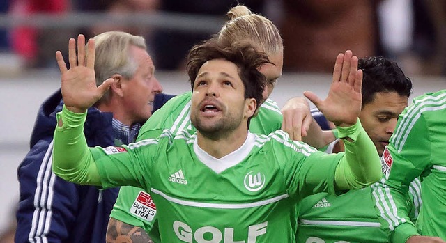 Dem Himmel sei Dank: Diego glnzt am S...gegen Leverkusen wie in alten Zeiten.   | Foto: dpa