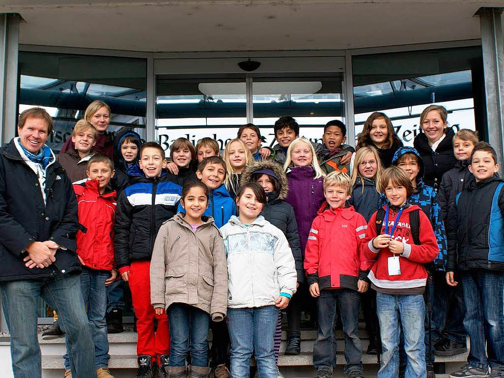Die Klasse 4a der Kastelbergschule aus Waldkirch mit ihrer Lehrerin Frau Simone von Kleist