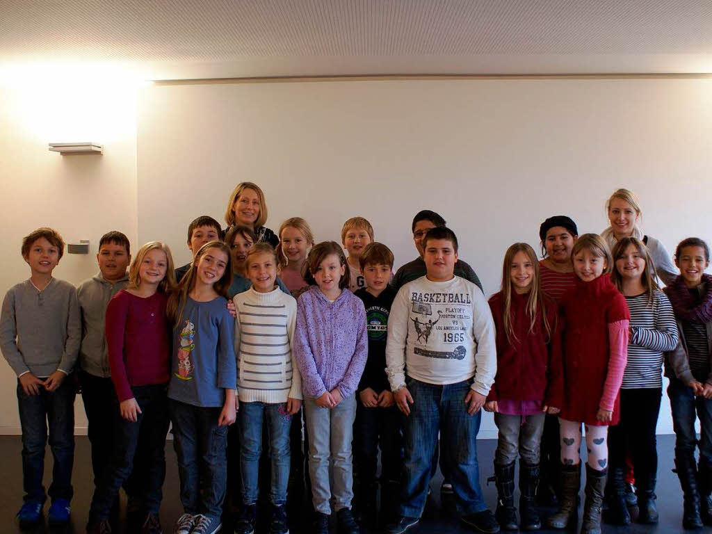 Die Klasse 4a der Grundschule Tumringen aus Lrrach mit ihrer Lehrerin Frau Sabine Stolz