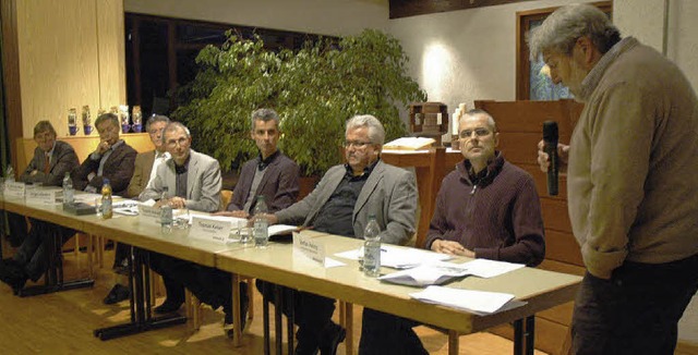 Die Teilnehmer der Podiumsdiskussion   | Foto: Britta Wieschenkmper