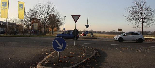 Am nrdlichen Ortseingang von Mahlberg...eisverkehr fr mehr Sicherheit sorgen.  | Foto: Sandra DEcoux-Kone