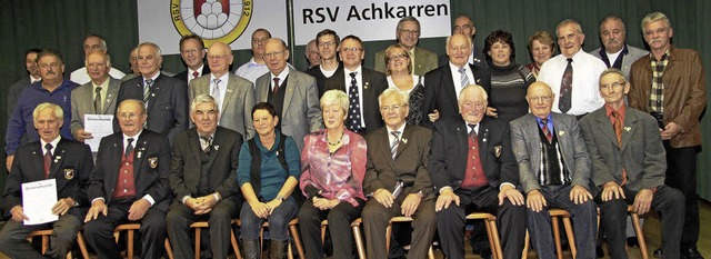Zahlreiche treue Mitglieder des Achkar...eim Festbankett im Winzersaal geehrt.   | Foto: Herbert trogus