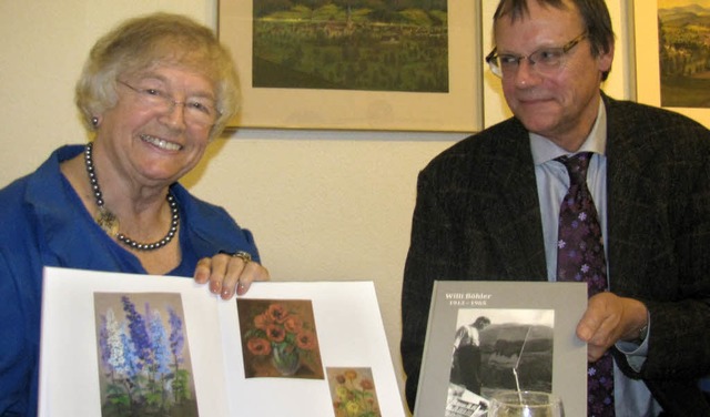 Margot Richter und Michael Munding ste...er den Wehrer Maler Willi Bhler vor.   | Foto: michael gottstein