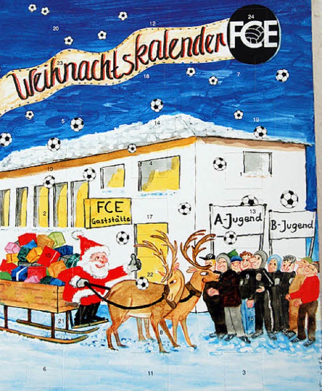 Der FCE-Adventskalender ist der Fubal... gewidmet, die  vom Erls profitiert.   | Foto: Pia Grttinger