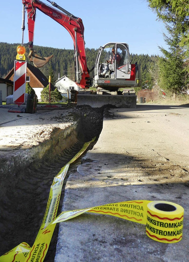 Am Glasbergweg wird der Graben wieder zugedeckt.   | Foto: Stellmach