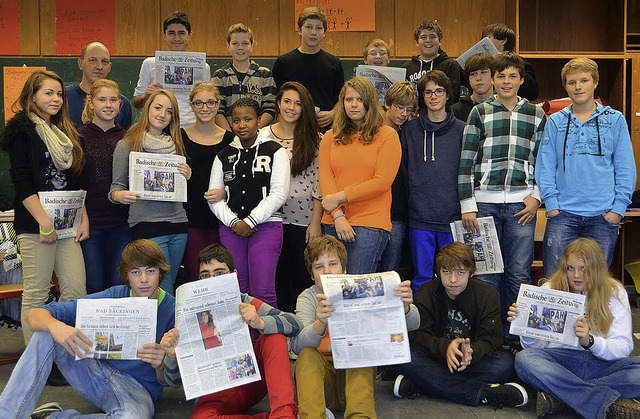 KLasse 8b der Werner-Kirchhofer-Realschule beim Zisch-up-Projekt  | Foto: bz