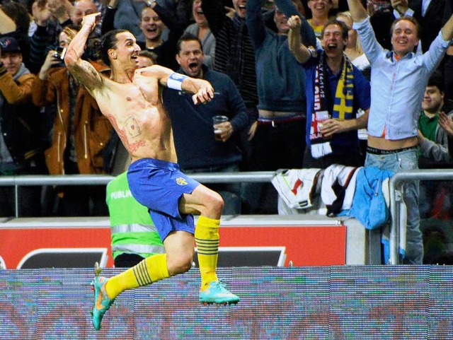Zlatan Ibrahimovic bejubelt sein Traum...daran kann auch die FAZ nichts ndern.  | Foto: AFP