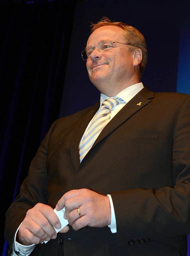 Spitzenkandidat der Landes-FDP fr die...Entwicklungshilfeminister Dirk Niebel.  | Foto: dapd