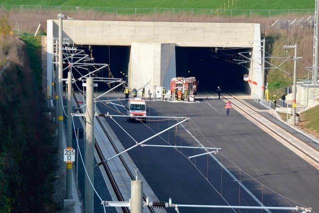 Rettungsbung im Katzenbergtunnel